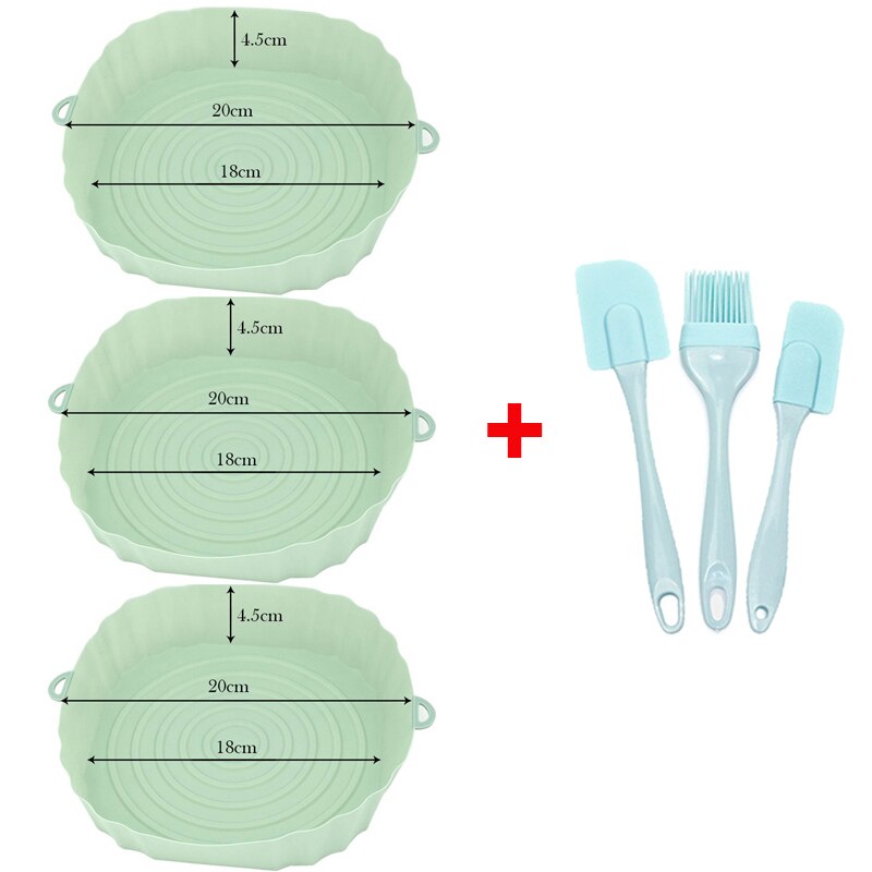 Combo 3 Bandejas de Silicone para AIR FREYR + Kit Brinde com 2 Espátulas e 1 Pincel.